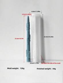 3D Christmas Column Silicone Mold For Handmade Candles, Gypsum, Soap - Reusable Soft And Easy To Clean Mold With Complex Christmas Body Design, DIY Crafts, Candle Making, Home Decoration, Craft Silicone Mold, Craft Supplies Christmas Decorations Room Decor, Christmas Gifts