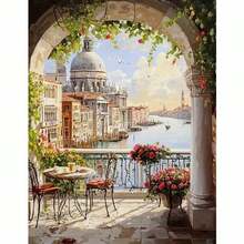 1PC Painting By Number For Adults Beginner, DIY Gift Canvas Painting Kits, Beautiful View Oil Painting Kit, DIY Paint Adult Crafts For Gift Home Wall 12x16inch