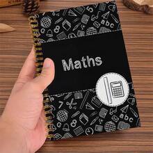 1Pc 5.5x8.3inch Smart Calculation Spiral Notebook Built-In Mathematical Grids Durable Hardcover With Engineering Formulas Scientific For STEM Students Financial Planning Office Accounting Professional Note-Taking Tools