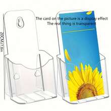 Giá đỡ tờ rơi Acrylic 4x9 inch, thiết kế nghiêng, giá đỡ trưng bày trong suốt, giá đỡ biển báo để bàn bằng nhựa, giá đỡ tờ rơi, giá đỡ tờ rơi, giá đỡ trưng bày Acrylic, biển báo để bàn bằng nhựa Acrylic 1 chiếc - Nhiều màu - Xem 3