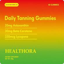 Abronikey Natural Tanning Gummies – Astaxanthin, Lycopene & Beta Carotene – Glow Support With Antioxidants – Vegan, Non-GMO – Sour Watermelon – 60 Count - Pack of 1 - 查看 7