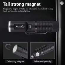 Alonefire X93 Rechargeable Magnetic LED Flashlight, 90° Rotatable Head, Super Bright Camping Light, Work Light, Hiking Light, Emergency Light, EDC Tactical Pocket Flashlight - Multicolor - View 4