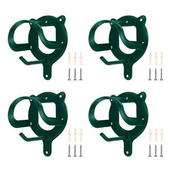 4 Counts Horse Bridle Rack, Bracket Bridle Hooks Horse Tack Storage Metal Bridle Hanger With Tubes And Screw For Horse Barn Supplies (Green)