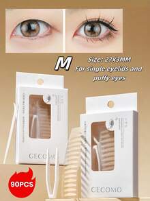 OEIEZ 无胶隐形双眼皮贴，2025新款眼皮贴，适合内双，防水隐形双眼皮贴，天然纤维蕾丝眼皮提拉条，打造自然妆容（S+M+L），化妆，便宜，房间装饰，梳妆台，旅行，卧室，化妆配件，便宜，圣诞礼物，化妆，化妆工具，便宜货，礼物，女士礼物，圣诞礼物，赠品，旅行，便宜货，旅行必备 - 彩色 - 查看 7