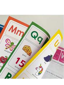 Cuaderno de práctica de escritura a mano de números españoles A4, libro de práctica de escritura cognitiva para educación de la primera infancia - Multicolor - Ver 4