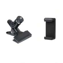 360° Rotatable Guitar Headstock Clamp Adjustable Angle Phone Holder, Multi-Functional Phone Stand Clip For Home Music Recording Guitar, Live Streaming Tripod Desk Music Stand Accessory - Black - View 13