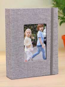 1 pieza Nuevo álbum de inserción de 6 pulgadas con 100 páginas de superficie de tela, de vuelta a la escuela, útiles escolares