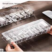 Hộp quản lý cáp sạc nhanh, 1 hộp quản lý cáp chống bụi, hộp sắp xếp cáp, hộp đựng cáp dữ liệu để bàn cho bộ sạc điện thoại, kẹp dây nguồn, hộp quản lý cáp nhiều ngăn trong suốt để bàn, quà tặng Ngày Phụ nữ, quà sinh nhật. - Trong sáng - Xem 6