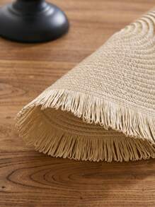 1/4/6/12pcs Bohemian Style Round Paper Placemats, Non-Slip Table Mats For Home Kitchen Dining, Suitable For Holiday Gatherings, Birthdays, Weddings, Parties, Coffee Tables (Note: The Mats Are Paper And Cannot Be Washed),Fall Decor,Autumn Decor,Room Decor - Beige - View 5