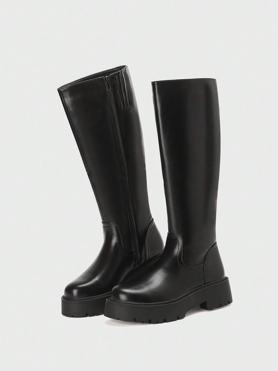 Knee High Boots Women,Platform Riding Boots,Thick Sole Knee High Boots ...