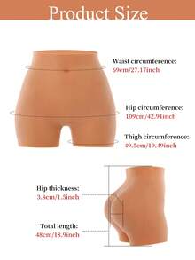 3-Inch Silicone Butt Lifting & Enhancing Shorts, Crossdressing Pants, High Waist Elastic Silicone Shorts, Durable Invisible, Unisex, Suitable For Home, Party, Halloween, Cosplay, Wedding And Photography - Multicolor - View 7