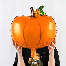 1/3/5pcs Small Flower Pumpkin Foil Balloons, Suitable For Thanksgiving Decor, Harvest Festival Party, Pumpkin Theme Party, Halloween, Autumn Thanksgiving Happy Party, Christening, Autumn Birthday, Wedding