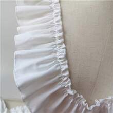 白色加宽服装裙摆、家纺、窗帘、荷叶边装饰布艺辅料