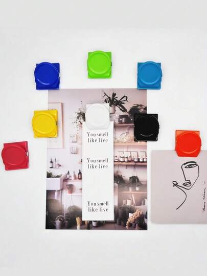 10个磁性冰箱夹，多功能文件整理器，办公室磁铁，适用于冰箱，白板和其他可以被磁力吸引的地方，方便粘贴备忘纸，照片展示，便签清单，清单，笔记和其他便捷的家居收纳装饰，冰箱磁铁，厨房配件，紧凑的设计，坚固的结构，爱好者的专属