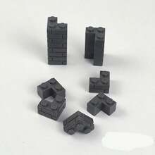 1 Bag Small Particles Thick Wall Bricks 1x2 2+1 1x4 Dots Bulk Accessories Doors Windows DIY Building Blocks Educational Toy For Kids