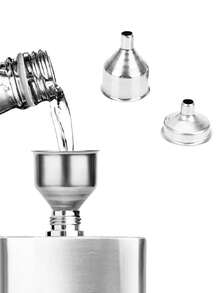 1pc Small Mouth Funnels Mini Bar Wine Flask Funnel For Filling Hip Flask Narrow-Mouth Bottles Stainless Steel - Silver - View 6