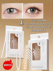 OEIEZ 无胶隐形双眼皮贴，2025新款眼皮贴，适合内双，防水隐形双眼皮贴，天然纤维蕾丝眼皮提拉条，打造自然妆容（S+M+L），化妆，便宜，房间装饰，梳妆台，旅行，卧室，化妆配件，便宜，圣诞礼物，化妆，化妆工具，便宜货，礼物，女士礼物，圣诞礼物，赠品，旅行，便宜货，旅行必备 - 彩色 - 查看 6