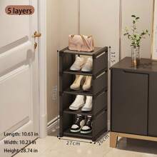 这是一款多层单排鞋架，适用于家庭使用，也适合在客厅和学校宿舍收纳鞋子。它可以自由组装，也是一件很棒的家居装饰品。 - 白色 - 查看 9