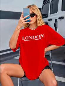 Camiseta Londres Capitais Streetwear Inglaterra Dtf Ref3503 - Vermelho - Visão 6