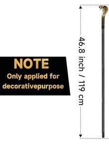 1 pieza Varita de hechicero de estilo egipcio, accesorio de disfraz superior, bastón de cobra rey de color negro y dorado de Skeleteen, accesorio de vara de mago para fiesta de temática de faraón antiguo de Halloween y mascarada