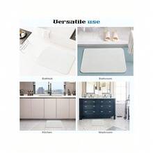 Diatomite Stone Bath Mat Absorbent Drying Bathstone Bathmat Rugs Non-Slip Mat - 銀色 - 查看 7