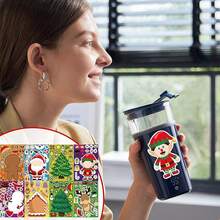 8/16/40sheet Christmas Stickers, Make Your Own Mix And Match Sticker, Stocking Fillers, Include Santa Claus, Reindeer, House,Christmas Tree And Snowman,Christmas Crafts For Kids Party Favors Supplies, Party Activity Games Classroom Decoration Gifts