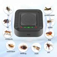 我们的超声波驱虫器采用尖端变频技术，有效驱赶老鼠、松鼠和其他啮齿动物。与传统的陷阱或毒药不同，这款不含化学物质的设备会发出高频声波， - 彩色 - 查看 4