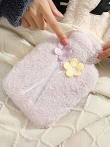 1pc New Cute Plush Hand Warmer Hot Water Bottle, Thick Anti-Explosion PVC, Washable, Keeps Warm & Cold, Warms Belly & Hands, Convenient Plush Hand Insert