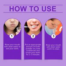 50g,Purple Tooth Whitening Powder,Remove Stains From Teeth, Freshen Breath, Beautify And Strengthen Teeth, Clean And Protect Teeth. The Mint Is Refreshing - 紫色 - 查看 8