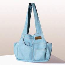 ARC ARCE Denim Pocket Dog Carrier Bag, Portable Handheld Crossbody Shoulder Bag For Teddy, Cats, Pets, Outdoor Backpack With Wide Opening Design Cat Carrier Cat Backpack Bike Trailer - Multicolor - View 14