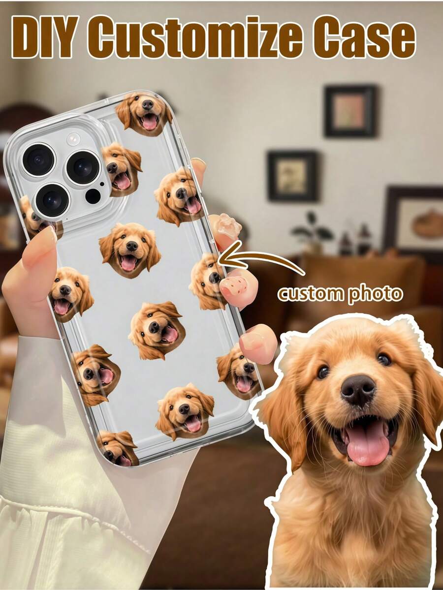 1 Ốp điện thoại hình chó/mèo có thể tùy chỉnh, in ảnh và tên thú cưng, ốp điện thoại trong suốt chống sốc bằng TPU tương thích với iPhone 17/16/15/14/13/12/11 Plus Pro Max, OPPO, quà tặng lý tưởng cho sinh nhật, ngày lễ, giáng sinh, bạn bè, gia đình, ngày lễ tình nhân - Trong sáng - Xem 1