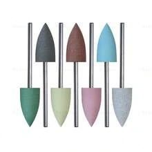 hytoos 3/32英寸硅胶美甲钻头，旋转式指甲边缘清洁抛光器，适用于美甲沙龙美甲 - 彩色 - 查看 5