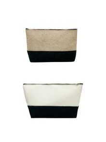 Bolsa con cremallera de lona en blanco y negro y caqui negro - Bolsa de cosméticos en blanco y negro, caqui negro, estuche para lápices, bolsa de almacenamiento pequeña para cosméticos y bricolaje, para artículos de tocador y papelería, almacenamiento de cables de datos, bolsa de lona multifuncional, bolsa escolar con graffiti pintado a mano, adecuada para el hogar, la escuela, los viajes y el almacenamiento diario