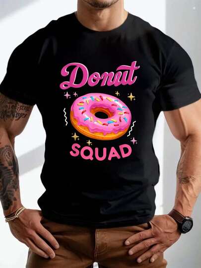 Donut Squad Cute Donut Sprinkle Lover Birthday Girls Party T-Shirt, Graphic Tees Men