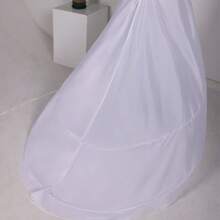 New White Wedding Dress Petticoat With Hoop, Suitable For Christmas Wear