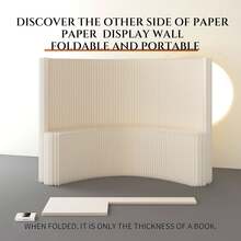 Room Divider,Bedroom,Room Divider With Shelf, Multifunctional Partition Wall, Kraft Paper, No Assembly Required Ideal For Offices, Living Rooms, Bedrooms, Beauty Salons, And Storefronts - 白色 - 查看 6