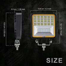 30W Square 4 Inch LED Work Light Off Road Auxiliary Light With Unique Day Time Running Light For Car Truck SUV Forklift - Amber DRL - View 6