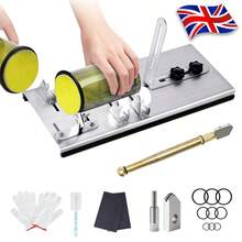 Glass Bottle Cutter Kit Adjustable Sizes 5 Wheels Round Glassbottle Cutting Tool - Silver - View 1