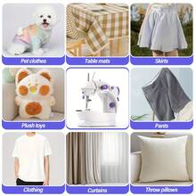 IAGREEA 迷你电动缝纫机，便携式缝纫机，Violet 迷你电动缝纫机 - 6V DC 便携式旅行和 DIY 工艺工具，带自动绕线器、脚踏板、夜灯、2 速、纽扣修理 | 节日礼品套装（含线轴包，不含适配器）