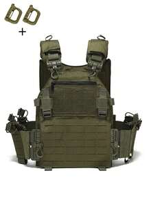 Gilet da caccia con sgancio rapido a un pulsante, espandibile e staccabile, con perforazioni laser, resistente all'abrasione e alla lacerazione, adatto per la caccia, la sopravvivenza all'aperto e altre applicazioni