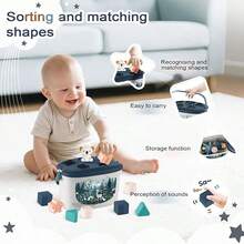 5 In 1 Montessori Baby Toys Set With For 6+ Months, Montessori Sensory Toys Pink With Pull String Activity Toy, Stacking, Sorting And Musical Play For Babies 6-12M Birthday - 彩色 - 查看 6