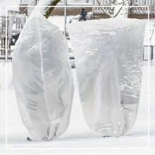 5pcs Thick Plant Frost Protection Cover, Drawstring Non-Woven Fabric Winter Plant Anti-Freeze Cover - Multicolor - View 6