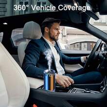2025 New Premium Aroma Diffuser Men's Car Aromatherapy Automatic Aromatherapy Spray Car Perfume Car Interior Deodorization Long-Lasting Fragrance, Five Adjustable Fragrance Intensities, Whether You Prefer Rich, Medium Or Light. - Một máy xông hương + 1 chai tinh dầu dành dành - Xem 9