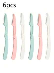 3pcs Facial Razors For Women Face,Eyebrow Razor, Dermaplane Razors, Face Shavers,Dermaplaning Tool Peach Fuzz Remover For Folding Travel Face(Color Random),Makeup,Cheap,Room Decor,Vanity,Travel,Bedroom,Makeup Accessories,Eyebrow Razor