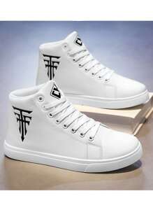 Men's Minimalist Low-Top Skateboard Shoes, Comfortable Non-Slip Casual Durable Thick-Soled Sneakers, Plus Size White Shoes Suitable For Men's Daily And Outdoor Activities 2000s Style Valentine's Day Ideas