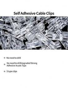 50个户外串灯挂钩，带粘胶条 - 防水、防紫外线、不伤灯、免工具安装，适用于情人节、庭院、花园、阳台装饰 - 透明白 - 查看 6