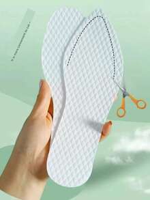 10 件/包一次性木浆鞋垫，适用于运动鞋和休闲鞋，超薄，吸湿排汗，防臭，男女皆宜