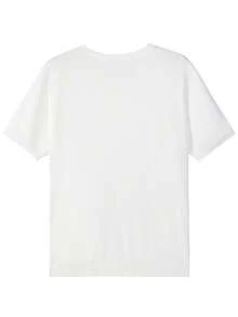 Men's Solid Color Crew Neck Short Sleeve Casual Knit Top - White - View 3