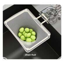 Sink Drain Strainer, Suction Cup Kitchen Food Waste Collector - Multicolor - View 7