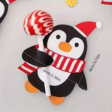10/20/50/100 piezas Tarjetas de papel con decoraciones de Papá Noel, pingüino y piruleta para empaquetar regalos de caramelos navideños, artículos pequeños únicos, suministros estéticos lindos, pequeños artilugios geniales, artículos inusuales, la mejor opción navideña, decoraciones navideñas, pijamas navideños, regalos navideños, decoración navideña